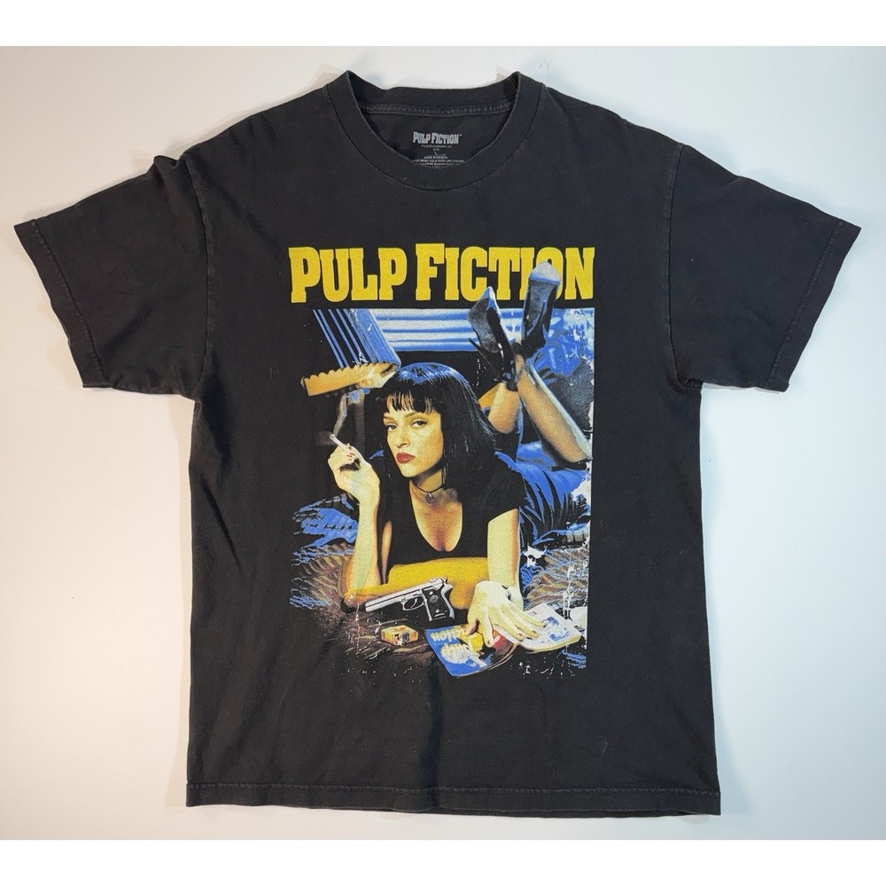 Pulp Fiction Movie T Shirt Large Black Uma Thurman Graphic 2019 Film Tee